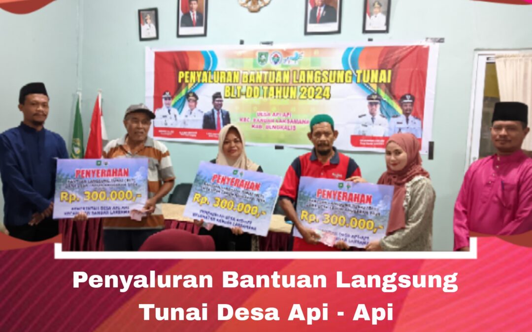 PENYALURAN BANTUAN LANGSUNG TUNAI DESA API – API TAHUN 2024