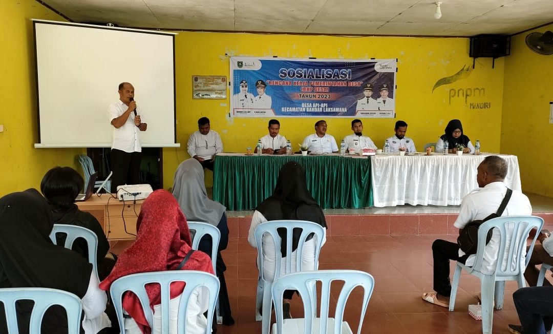 Sosialisasi Rencana Kerja Pemerintah Desa (RKP Desa) Tahun 2023 Desa Api-Api Kecamatan Bandar Laksamana